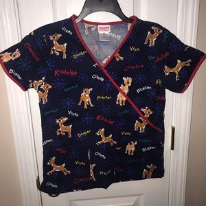 Rudolph scrub top